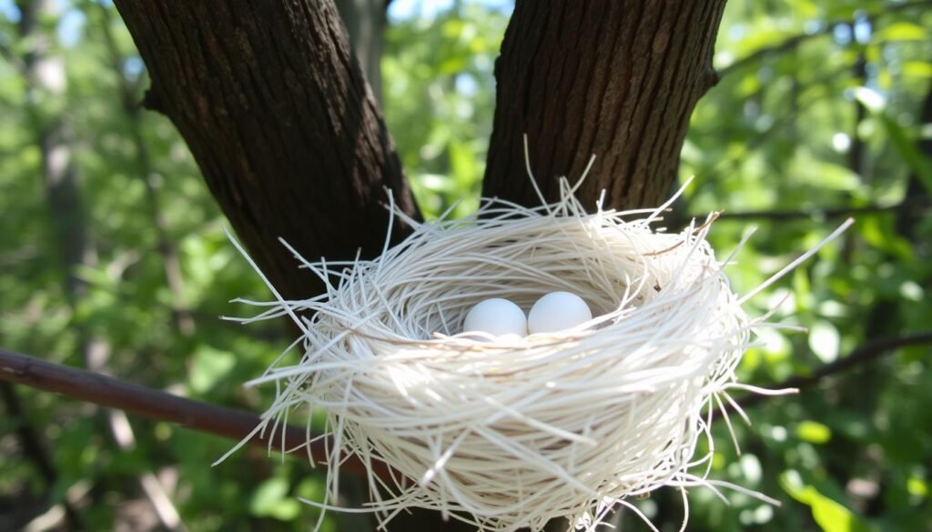 bleached bird nest